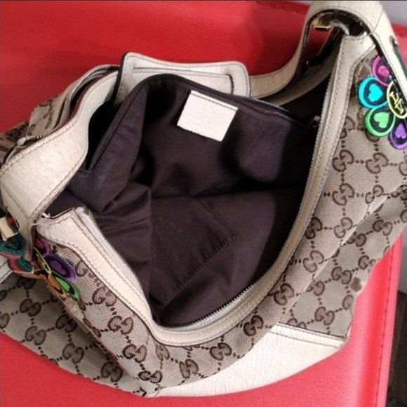 HEARTS 90s Gucci HOBO Large Shoulder Bag - DOUBLE SIDED HEARTS - Picture 15 of 15